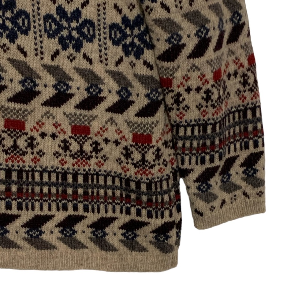Vintage Jacob 100% Wool Button Front Cardigan in Nordic Style Pattern | Size M - Picture 5 of 10